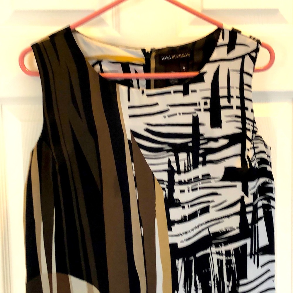 Dana Buchman sleeveless dress abstract print